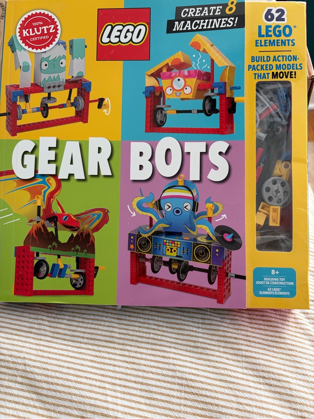 LEGO Gear Bots Building Set – Yellow, Blue, Red, Purple